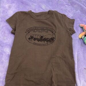 Brown Yellowstone Valley Kids T-Shirt